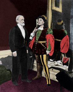 Giuseppe Verdi és Victor Maurel (Iagoban) 1887 februárjában a milánói Scalában az Otello premierje után. alkotó: Unknown artist