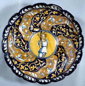 Godronnee fajansz csésze decoree egy angelot. 16. századi Párizs, Louvre Múzeum alkotó: Unknown artist