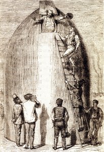 Grav. Jules Verne „A Földtől a Holdig” című művében alkotó: Unknown artist