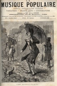 Guillaume Joseph Rousselle (Roussel), Rousselle kadét (1743-1807), francia végrehajtó, az eső alatt a rue de Paris utcában. metszet a „populáris zenében” Képes hetilap - 1881 alkotó: Unknown artist