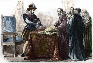 IV. Henrik (1553-1610) 1598. április 13-án aláírta a Nantes-i Editet. alkotó: Unknown artist