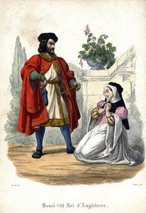 Henri VIII (1491-1547) és Anne de Boleyn (Anna vagy Ann Bolin és Anne Bullen alkotó: Unknown artist