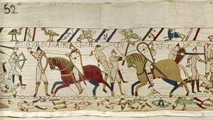 Itt estek el Harold testvérei: Gyrth és Leofwine, Bayeux Tapestry alkotó: Unknown artist