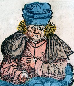 Hérodotosz (Hérodotosz, ie 484-425), görög történész - HERODOTUS i.e. 490-425, görög történész - fametszet a Nürnbergi Krónikából alkotó: Unknown artist