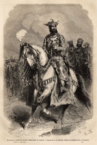 Őfelsége Syadji Rao Scindia (1846-1886), Gwalior maharadzsa (a mai Madhya Pradesh). Metszet a rádzsák Indiájának illusztrálására, Louis Rousselet 1864-1868-ban, megjelent a „Le tour du monde”” 1872-ben, szerkesztette Edouard Charton, Hachette edi alkotó: Unknown artist