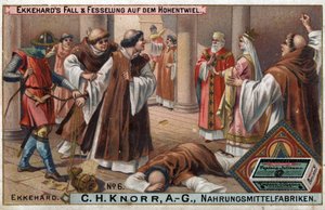 Ekkehard IV. St. Gallen (St. Gallen) vagy Eckhard, Eckhart (980-1057) erudit és latin költő története. alkotó: Unknown artist