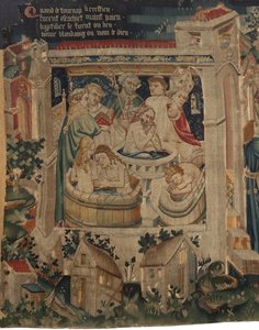 Saint Piat és Saint Eleuthère története, 7. jelenet: A száműzött keresztények megkeresztelkedése alkotó: Unknown artist