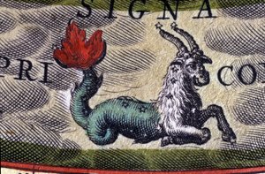 Horoszkóp: állatöv jegy, Bak. 16. századi metszet. alkotó: Unknown artist
