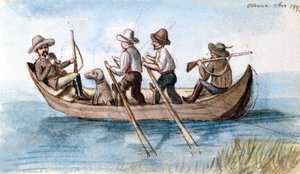 Vadászok a marecage-ben. Rajz alkotó: Unknown artist