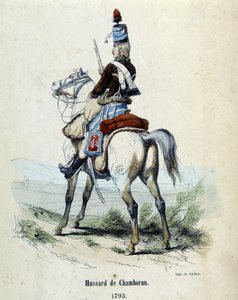 Hussard de Chamborant egy 1793-as lóháton. alkotó: Unknown artist