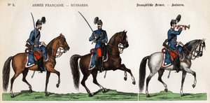 A francia hadsereg huszárjai alkotó: Unknown artist