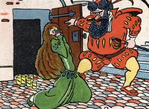 Illusztráció a "Kékszakállúhoz" alkotó: Unknown Artist