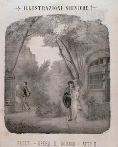 Illusztráció Charles Gounod Faust második felvonásához alkotó: Unknown artist