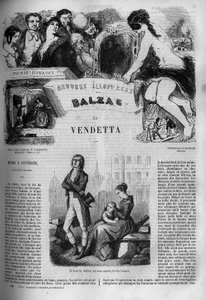 Honore de Balzac (1799-1850) regényének „La Vendetta” illusztrációja. alkotó: Unknown artist