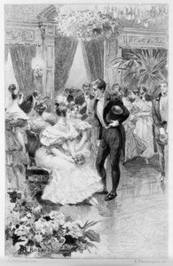 Stendhal „Le Rouge et le Noir” illusztrációja. Metszet a 19. század végéről. alkotó: Unknown artist