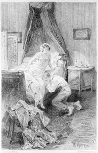 Stendhal „Vörös és fekete” illusztrációja. 1830. alkotó: Unknown artist