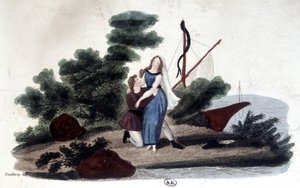 Henri Bernardin de Saint Pierre (Saint-Pierre vagy St-Pierre), francia író (1737-1814) „” Paul és Virginie” című regényének illusztrációja. alkotó: Unknown artist