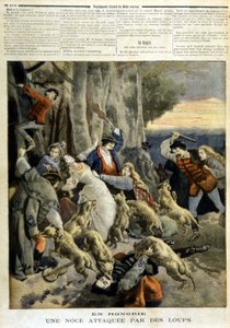 Magyarországon: farkasok által megtámadt esküvő - a „Le Petit Journal” 1894.12.23-i számában alkotó: Unknown artist