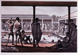Egy úszóiskola belseje, London, 19. század eleje. alkotó: Unknown artist