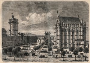 Vincennes kastélyának belső képe a 19. században - 1875-ös metszet alkotó: Unknown artist