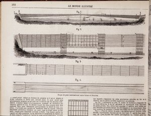 Nemzetközi hídprojekt a csatornán keresztül Calais és Dover között – az 1867.11.16-i „” The Illustrous World” című filmben alkotó: Unknown artist