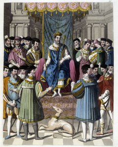Interjú az angliai Francois 1st-vel (1494-1547) és VIII. Henrikkel (1491-1547). századi metszet. alkotó: Unknown artist