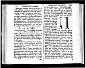 Olasz és holland hőmérők oldalai Jean leurechon (1591-1670) „Mathematics Recreations” című könyvéből, 1653 alkotó: Unknown artist