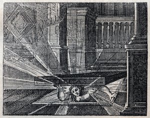 Italienische Sprichwörter: Verita non pua star sepolta - Die Wahrheit kann nicht begraben bleiben. Gravur des 19. Jahrhunderts von Unknown artist