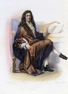Jean Baptiste Lully (1632-1687) - a „Le Plutarque francais”-ban, szerk. Mennechet alkotó: Unknown artist