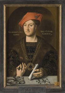 Jean II de Cleves, dit le Clement – II. János (1458-1521), Cleves hercege, Márk grófja, névtelen portréja. Olajfestmény. Mérete: 66x45 cm. Nemzeti Múzeum Stockholm alkotó: Unknown artist