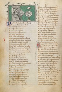 Jean de Meun írja költeménye nyitószavait (amely a 28. f.-tól kezdődik), a Roman de la Rose-ban alkotó: Unknown artist