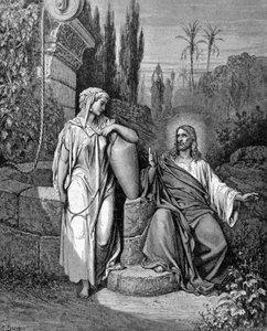Jézus Krisztus és az irgalmas szamaritánus. Az evangélium Szent János szerint. alkotó: Unknown artist