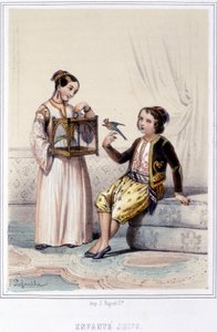 Algériai zsidó gyerekek a 19. század második felében. alkotó: Unknown artist