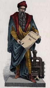 Johann Gutenberg német nyomdász és ötvös alkotó: Unknown artist