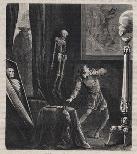 John Chatel (Chastel) (1575-1594) a jezsuiták a meditációs kamrába zárták – IV. Henrik francia király elleni 1594. december 27-i merénylet előtt. 1879-es metszet a „Histoire des societes secretes, politiques et religieuses” c. által alkotó: Unknown artist