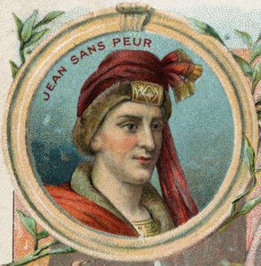 János félelem nélkül (1371-1419), Bourgogne hercege. Kromolitográfia a 19. század végén alkotó: Unknown artist