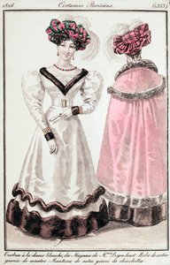 Hölgyek és divatok folyóirata, párizsi jelmezek alkotó: Unknown artist