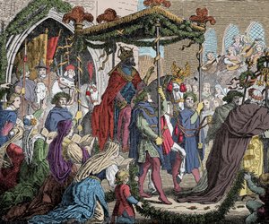 IV. Károly belép Avignonba 1365-ben – IV. Luxemburgi Károly (1316-1378), a rómaiak császára 1365-ben lépett be Avignonba – alkotó: Unknown artist