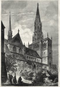 Konstanzer Munster - A Konstanzi Minster vagy Konstanzi katedrális - Németország - Cathedrale Notre-Dame (Notre Dame) de Constance - 1868 - alkotó: Unknown artist