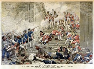 A Tuileriák elfoglalása 1792. augusztus 10-én - a "" Le Petity Journal" -ban, 1892. április alkotó: Unknown artist