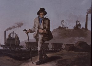 Munkás, korai ipari forradalom, 19. század eleje (színes litó) alkotó: Unknown artist