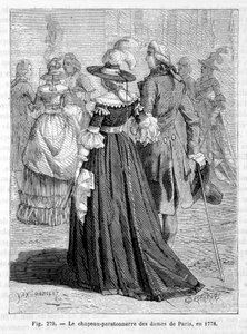 Ladies of Paris villámhárító sapka 1778 - metszet alkotó: Unknown artist