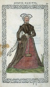Az angol nő – Jean Sulperius „Habits et effigies” című könyvében alkotó: Unknown artist