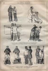 Bírói antropometria vagy bertillonnage, Alphonse Bertillon (1853-1914) módszere – Metszet a „La Science francaise”-ben” alkotó: Unknown artist