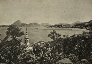 Lapa strand, Rio de Janeiro, Brazília, metszet Vittorio Boron fényképéről, L