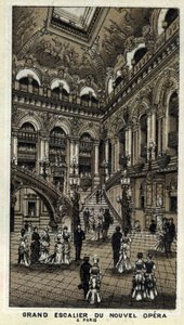 Az új Opera (Opera Garnier) nagy lépcsőháza Párizsban. alkotó: Unknown artist