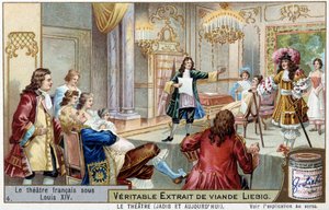 Francia színház XIV. Lajos (1638-1715) alatt - Kromolitográfia Liebig alkotó: Unknown artist