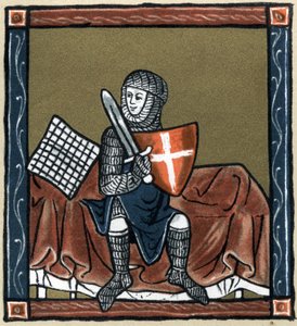 Arthurian legenda: Gauvain lovag a varázslatos ágyon. Hermann Suchier „A francia irodalom történetében”. alkotó: Unknown artist