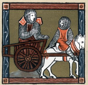 Legenda Arthurienne: Lancelot du lac dans la charrette. Hermann Suchier „A francia irodalom történetében”. alkotó: Unknown artist
