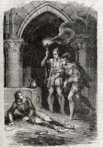 Leon (Leone) Delivre Roger (Ruggero, Ruggiero) - Ludovico Ariosto 1851-es metszete „Roland furieux”-tól (Orlando furioso) (16. század), Ariosta néven ismert – Tressan grófja olasz nyelvről fordította és megjelentette. szerző: Gustave Harvar alkotó: Unknown artist